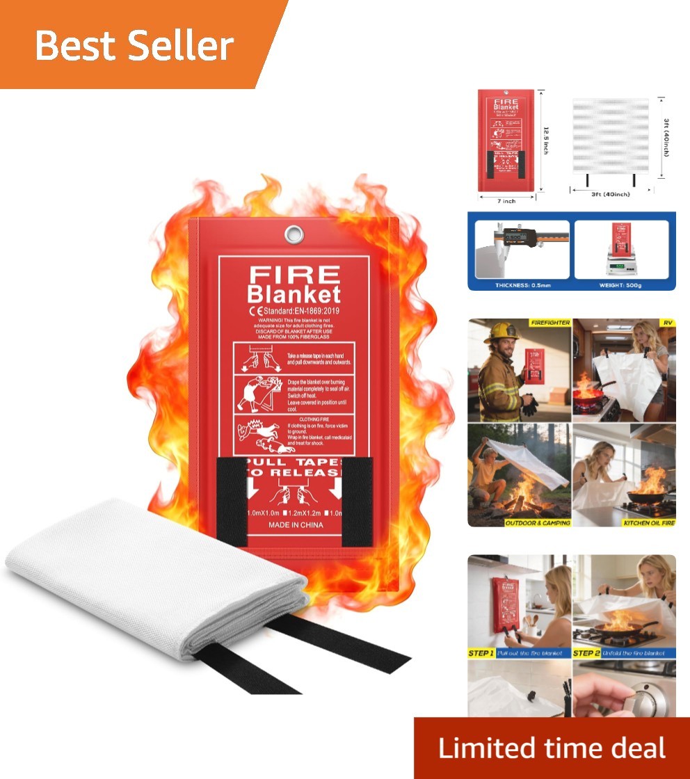 Fire Suppression Blanket for Home Cookouts and Emergencies