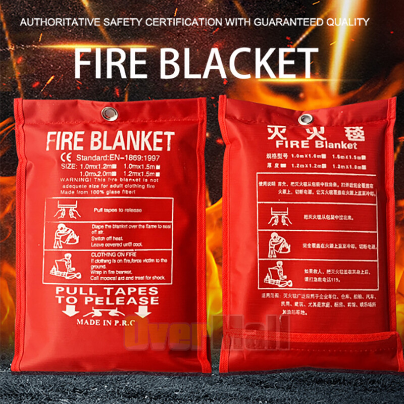 Fire Blanket – XX-Large Fiberglass Fire Blanket Fire Kitchen Prepared 59”x59”