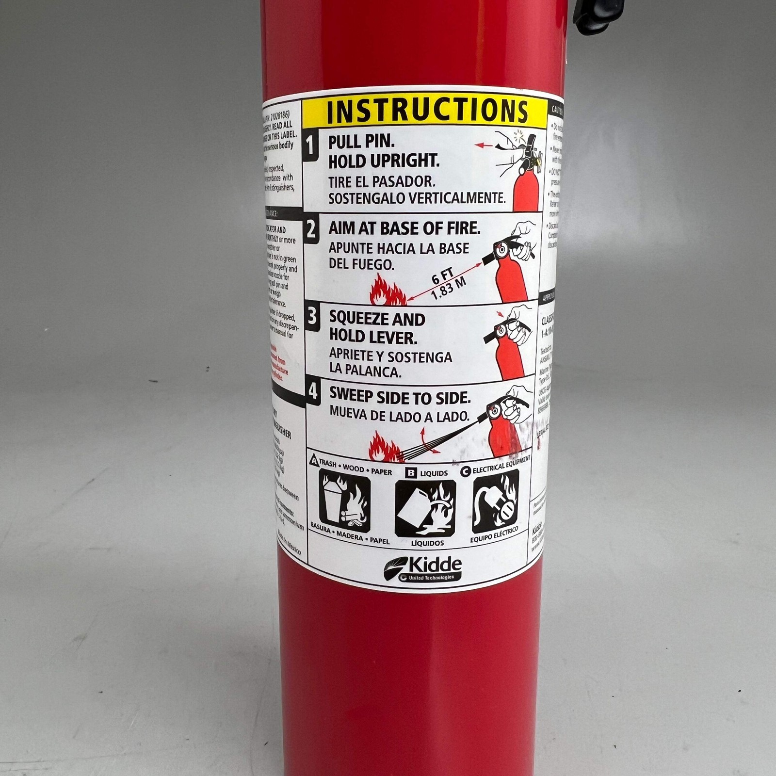 KIDDE Basic 110 Fire Extinguisher for Home, 1-a:10-b:c Red FA110G