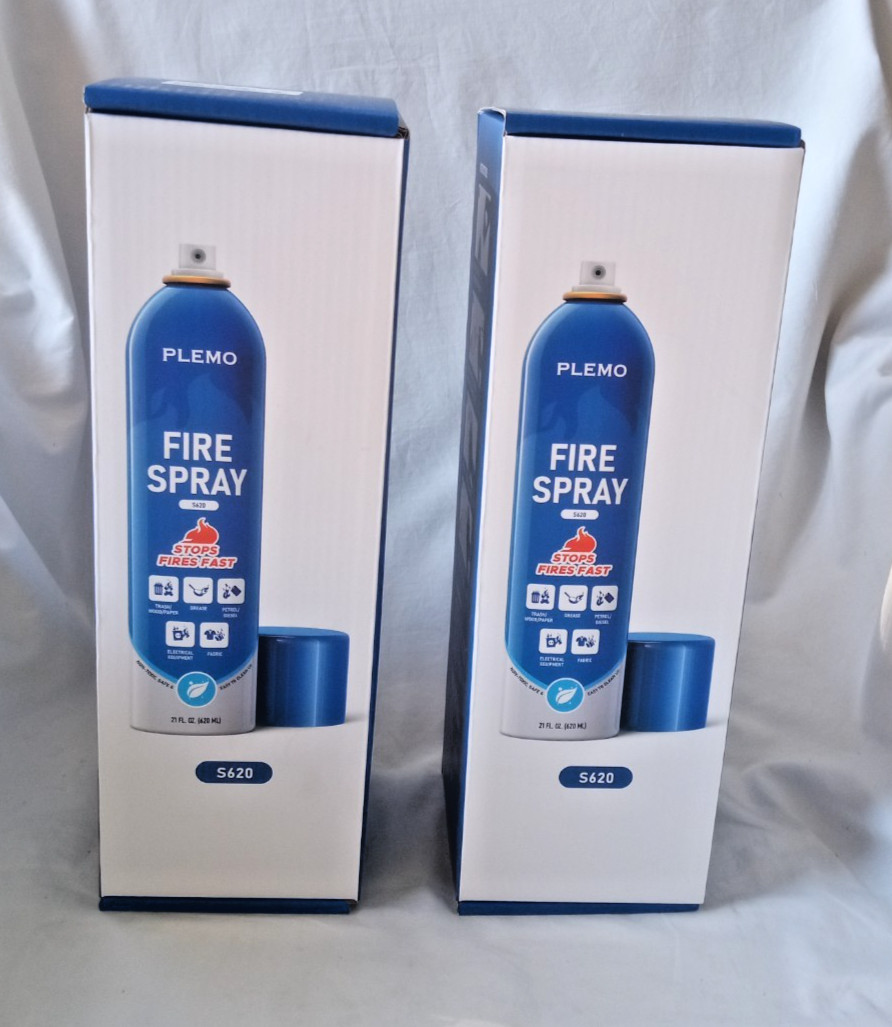 2-Pack PLEMO Fire Spray 21 Fl Oz Non-Toxic Multi-Purpose Extinguisher S620