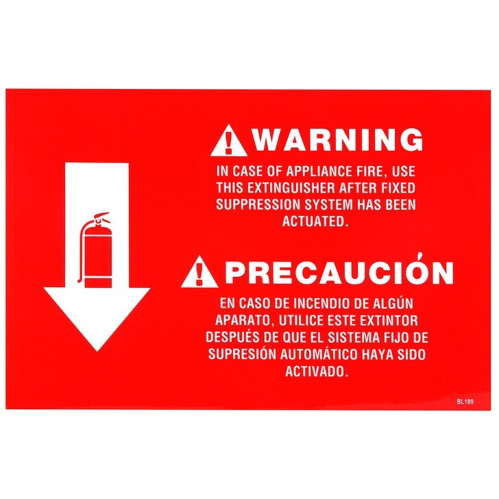 🔥 Strike First 6 Litre K-CLASS Fire Extinguisher W/ 2026 Cert. Tag And 2 Signs