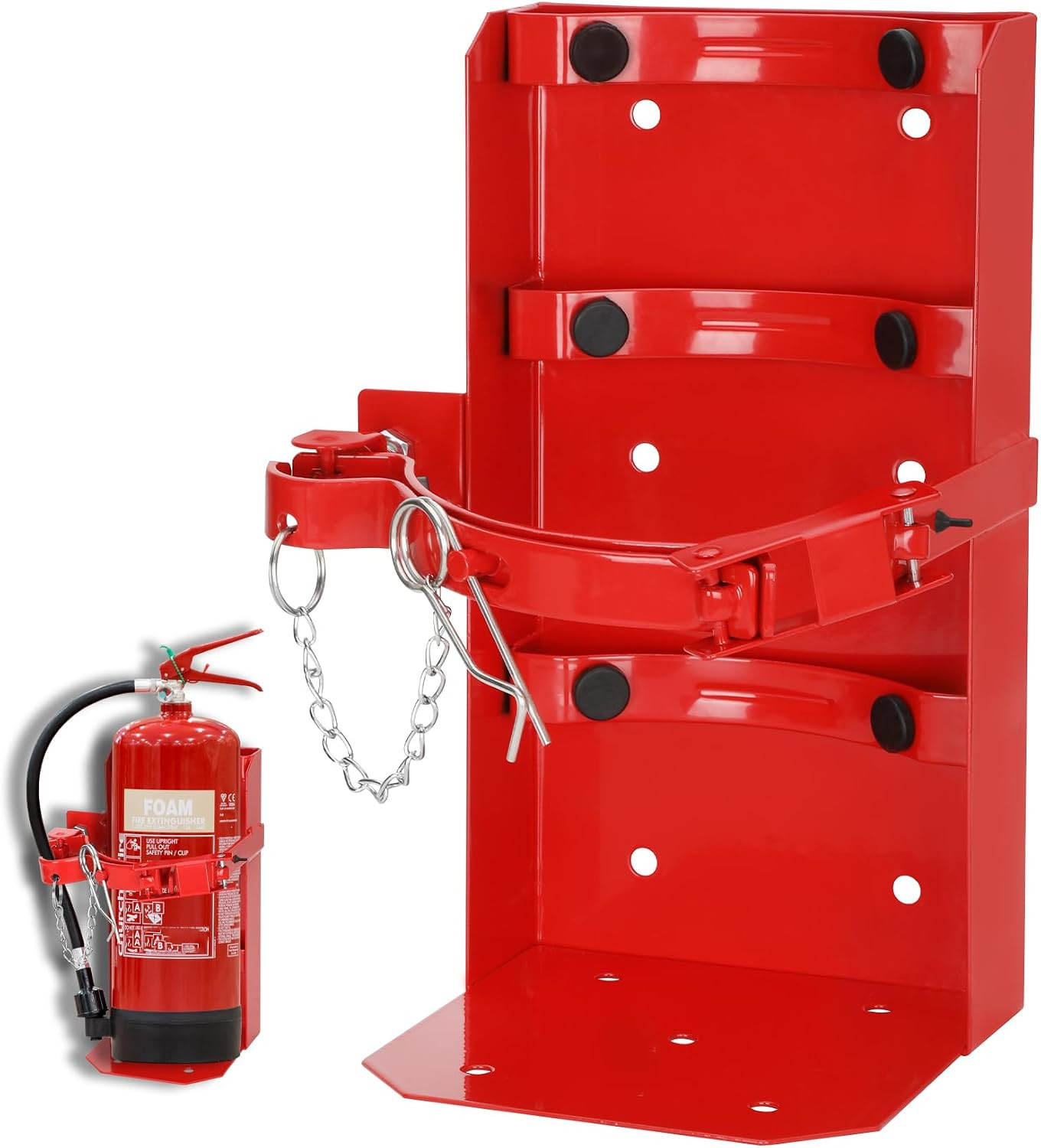 Heavy Duty Vehicle Bracket,Fire Extinguisher Brackets&Mounts-St12 Steel Red, Fit