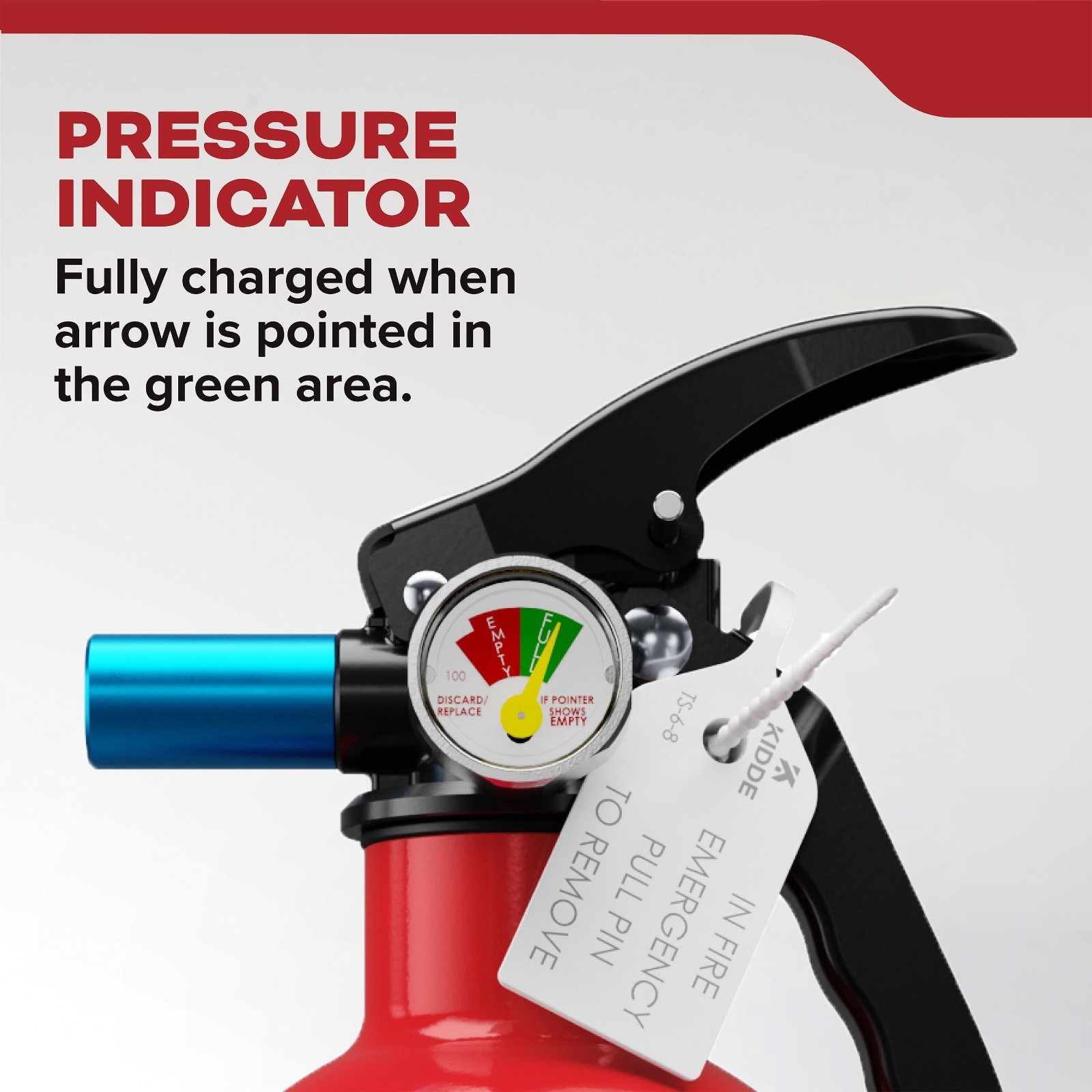 Vehicle Fire Extinguisher Single-Use Dry Chemical 5BC Rating with Strap Bracket