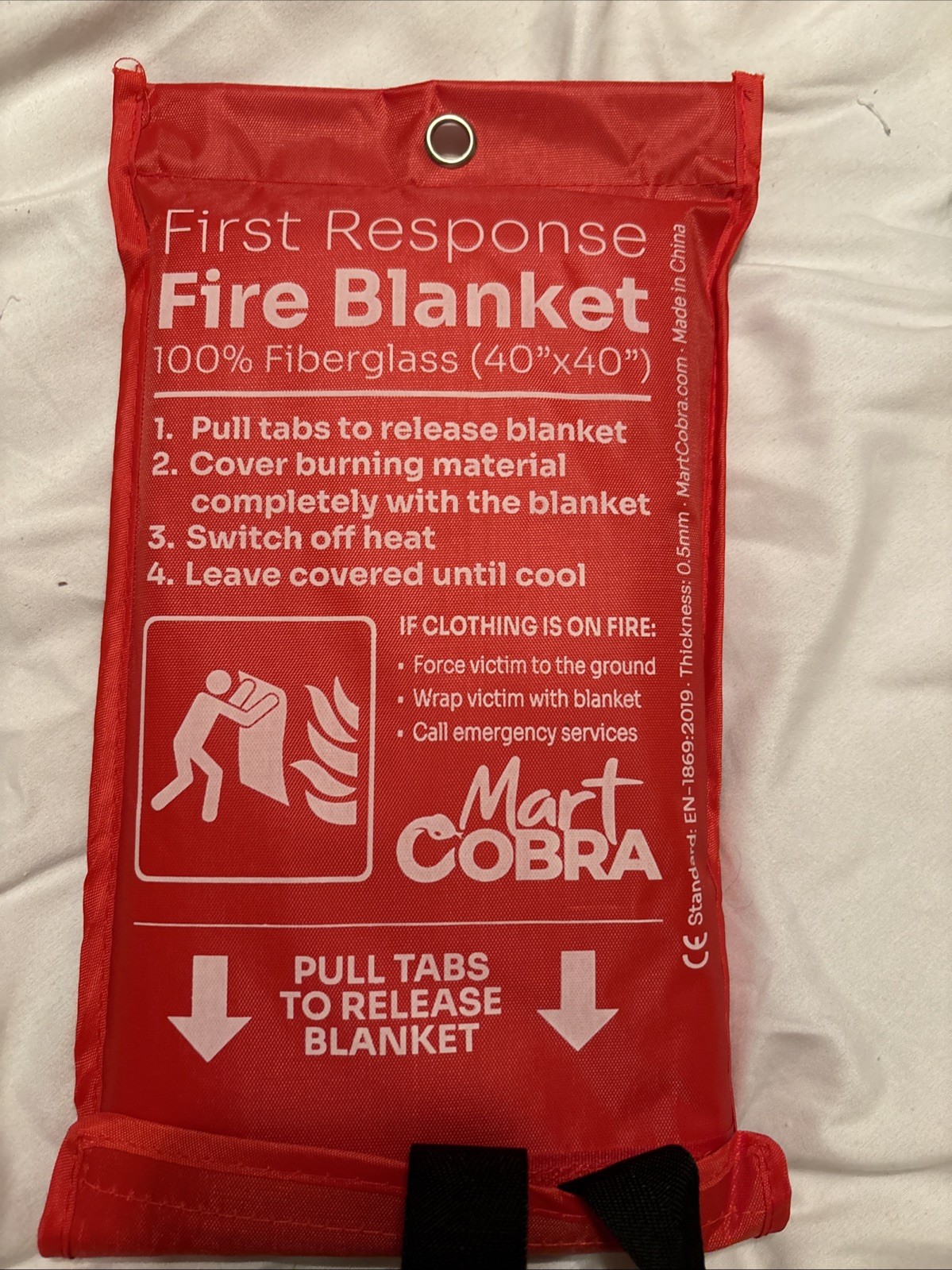 C Crystal Lemon Fire Blanket Kitchen Emergency Suppression Blanket (CL-Fire-01)