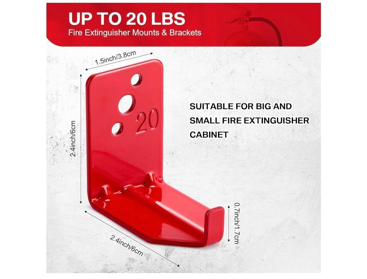 20 Pack Fire Extinguisher Mount Universal Bracket 5 to 40 lb Holder Wall Hook