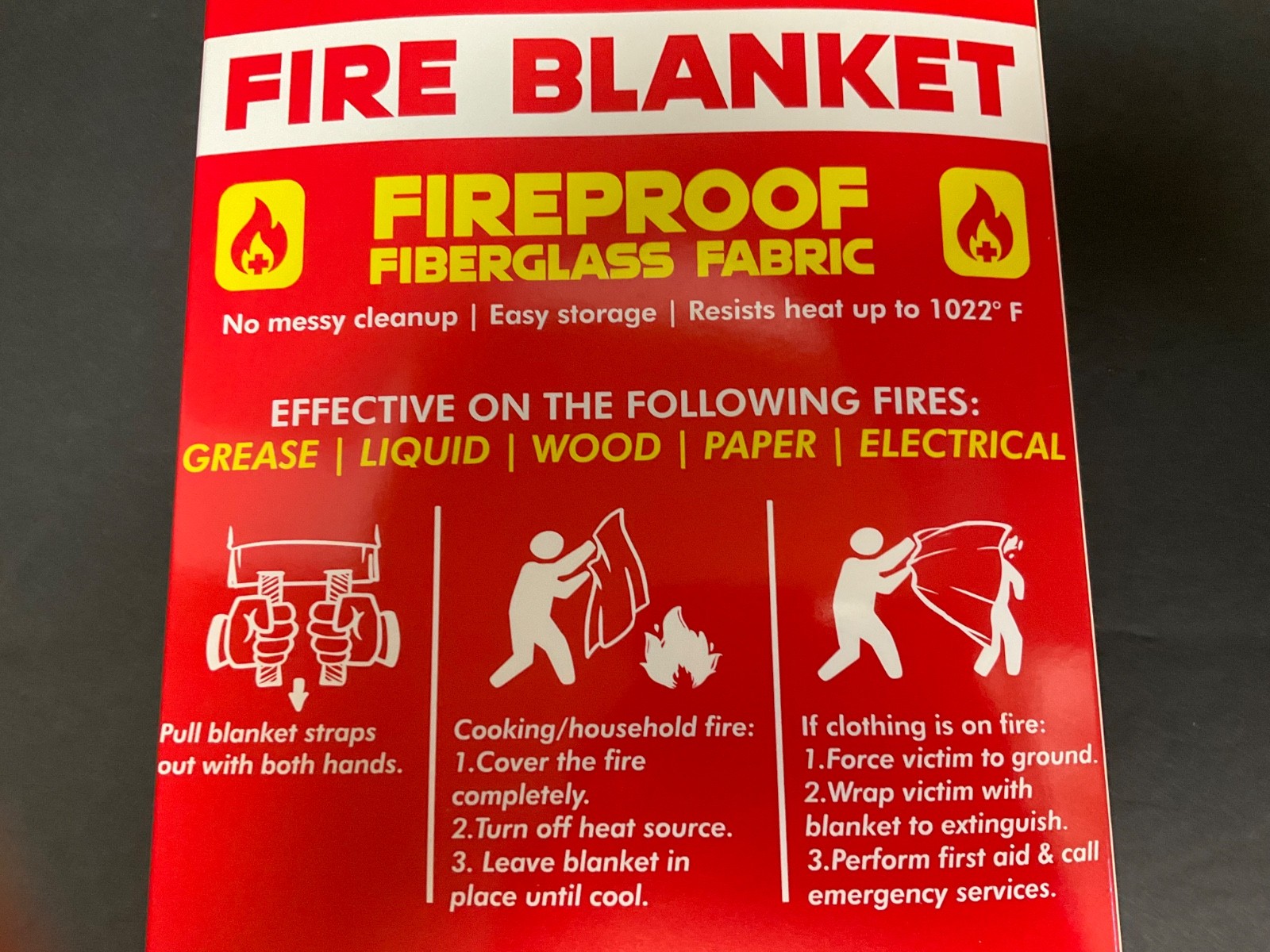 Silverback 40″ X 40″ Fireproof Fiberglass Fire Blanket