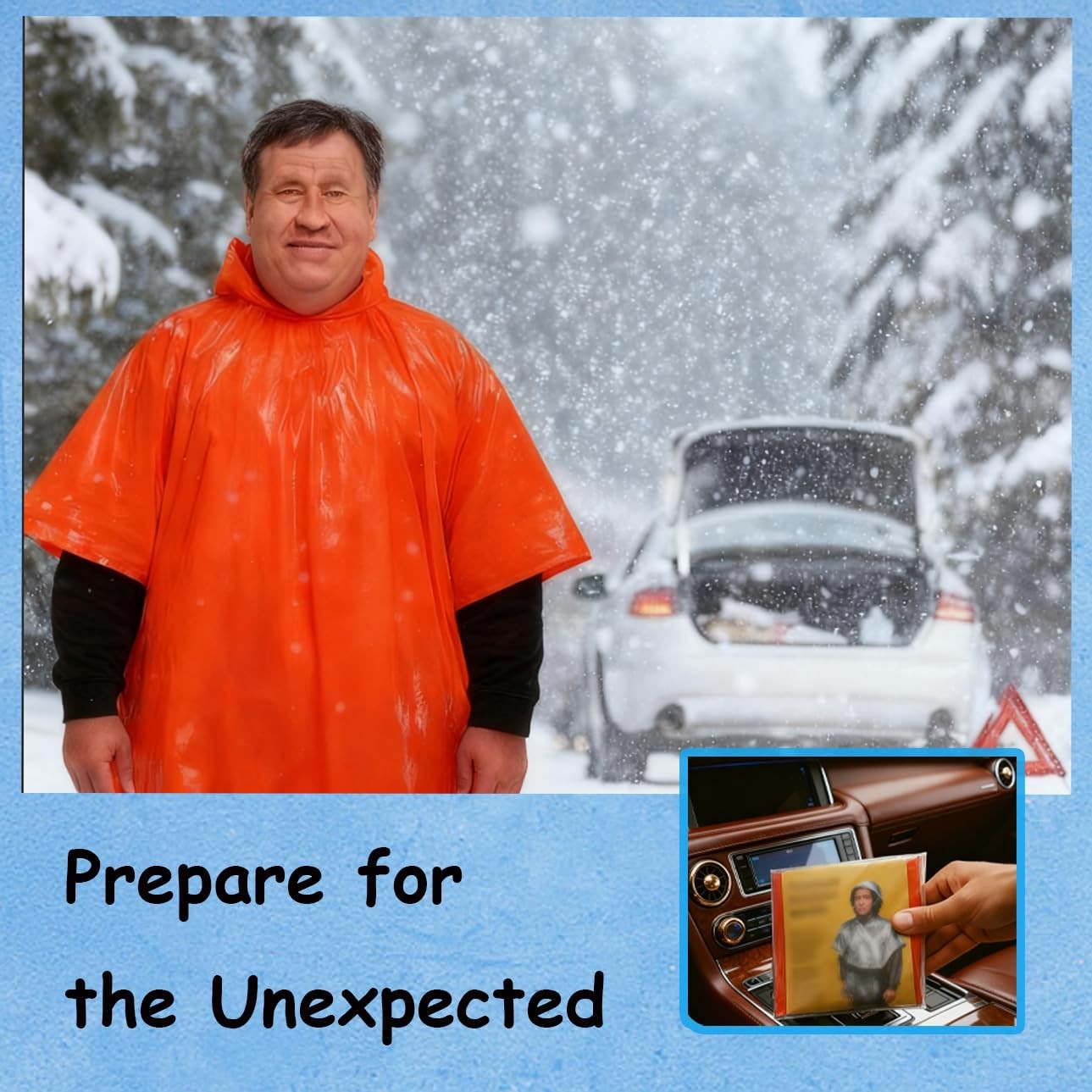 Plus Size Emergency Blankets for Survival, Thermal Blankets Survival with Hoo…