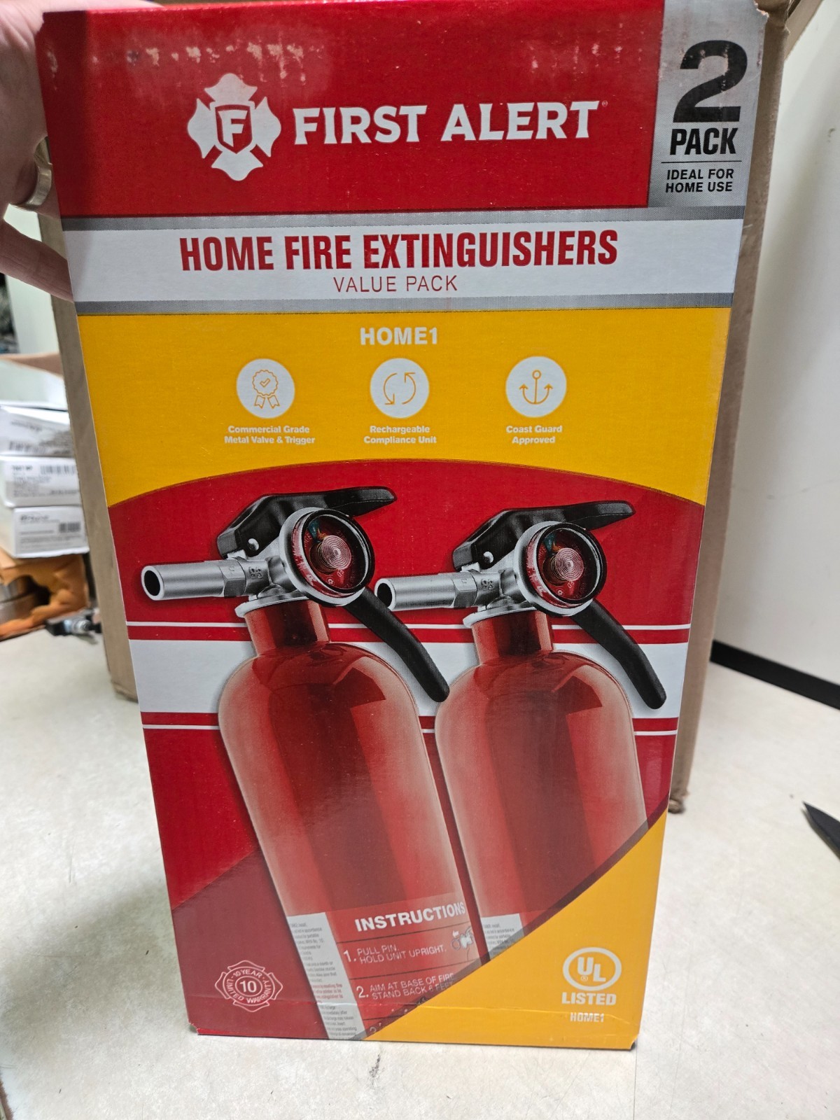 8 total! NOB First Alert Home1 Fire Extinguishers Commercial Quality. Refillable