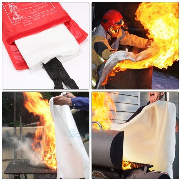 Large Fire Blanket Fireproof For Home Kitchen Office Caravan Emergency Safety US