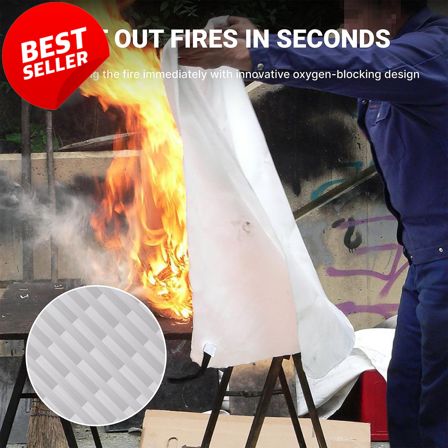 40×40 Fire Blanket Emergency Flame Retardant – US