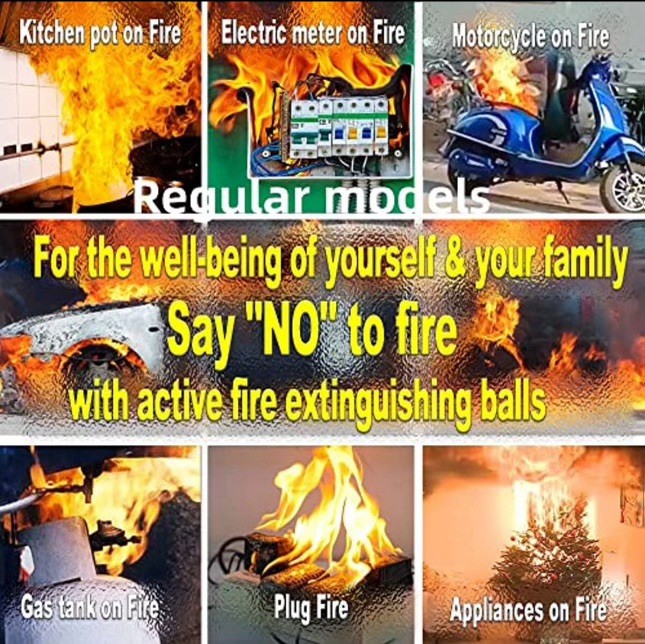 12 Pc Self Deploying Fire Extinguisher Ball 5 Class Residential/Commercial/ Auto