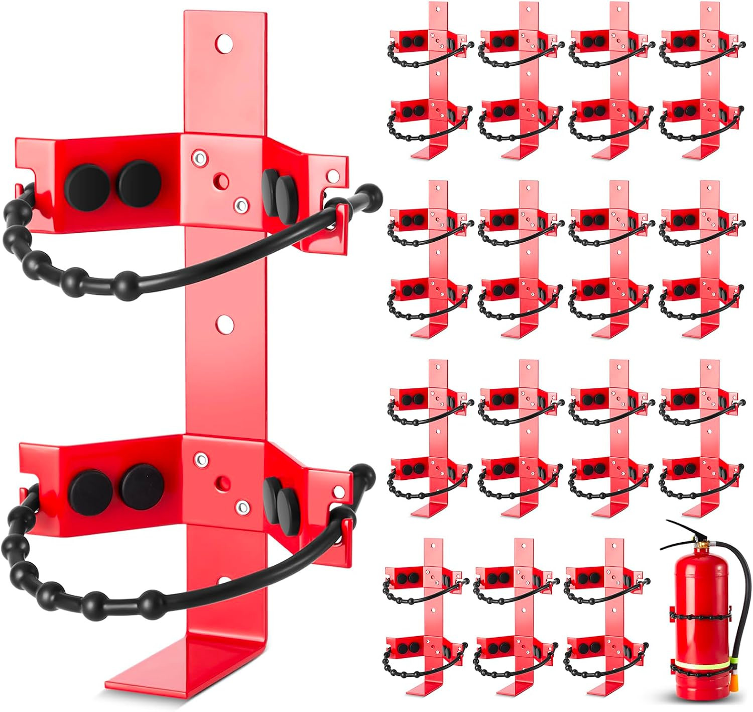 2 Pcs Fire Extinguisher Mount Bracket Adjustable, Supports up to 2.5 and 5Lb, He