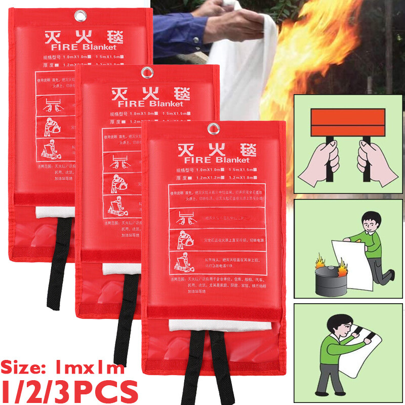8X Large Fire Blanket Fiberglass Prepared Emergency 39”x39” Retardant Blankets