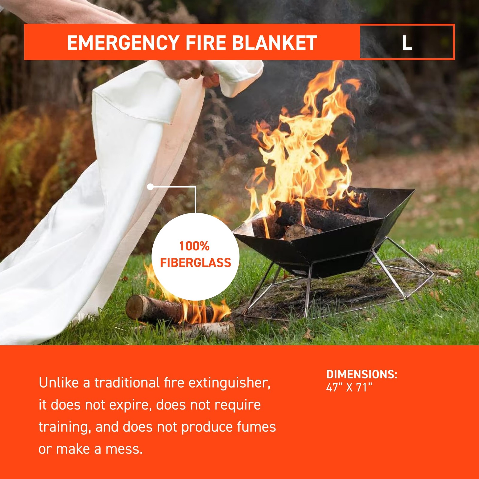 Survive Outdoors Longer Fire Safe Fire Blanket