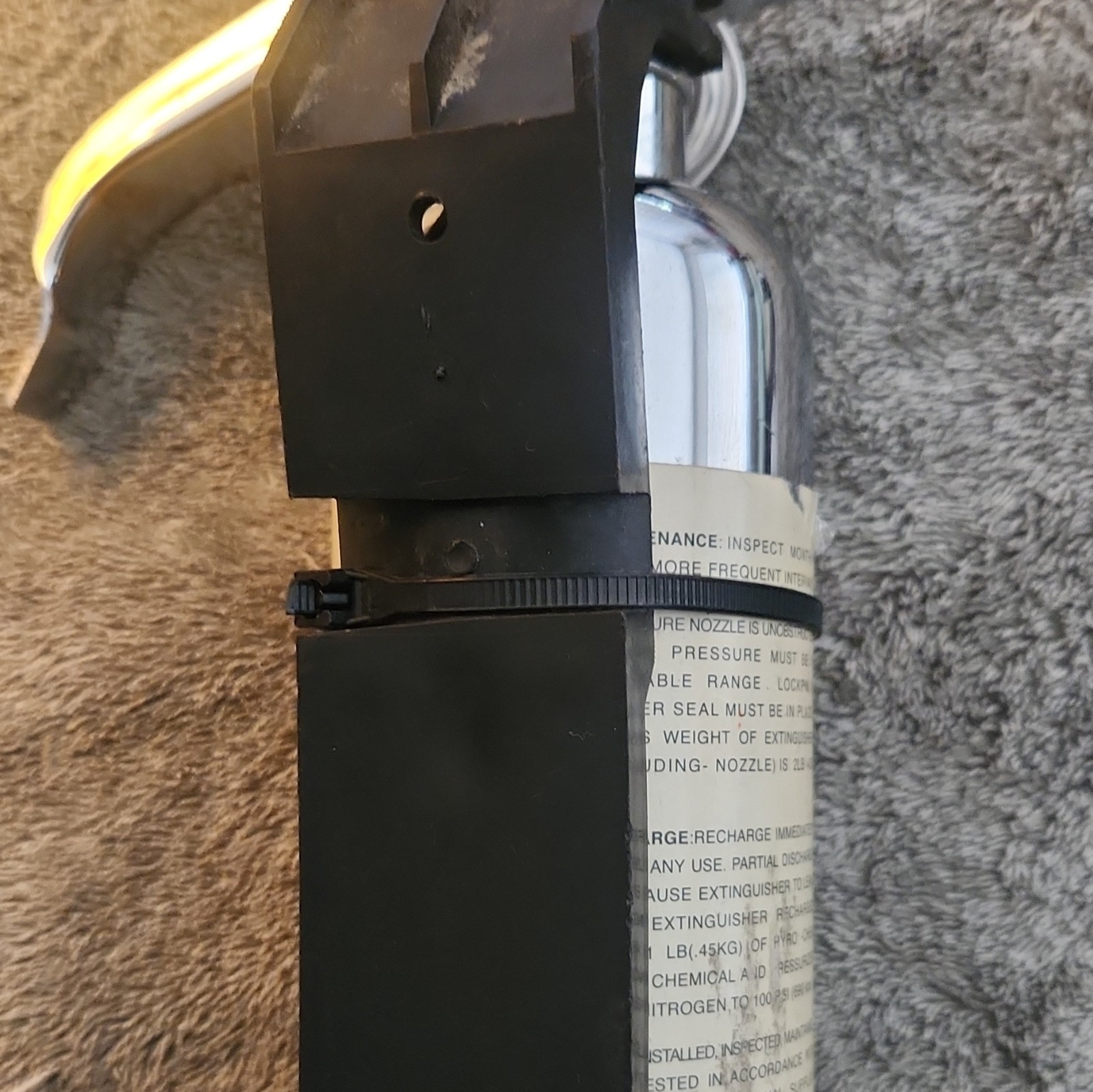 AFC Model 10 Chrome Fire Extinguisher w/ Pressure Gauge & Wall Mount Bracket