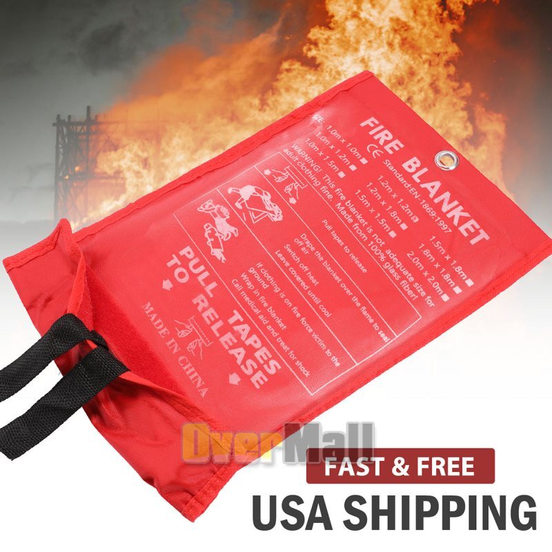 47″X47″ Fire Blanket Emergency for Home Car Fiberglass Fire Suppression Blanket