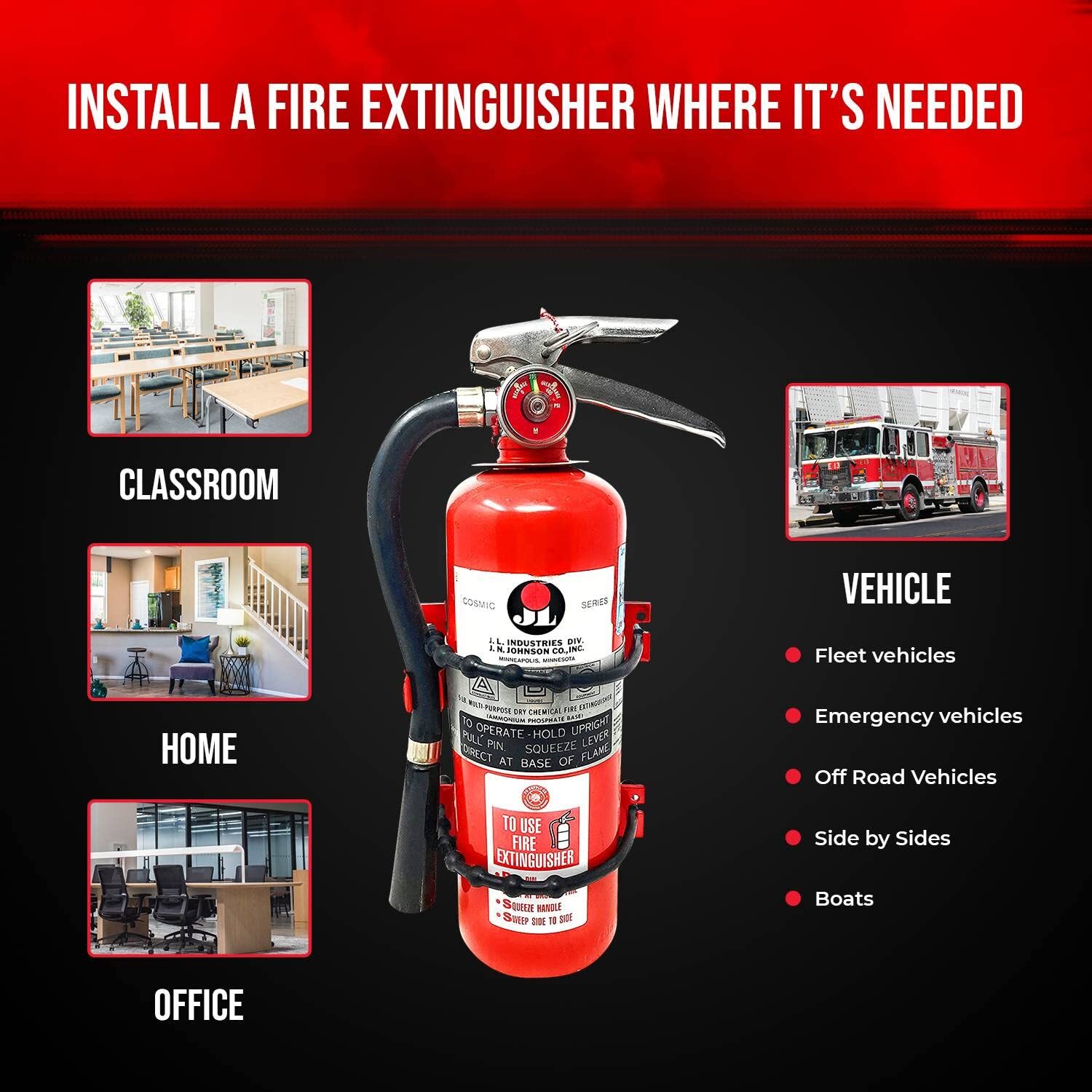 Fire Extinguisher Mounting Bracket Heavy Duty Wall Mount Bracket for 2.5 lb &…