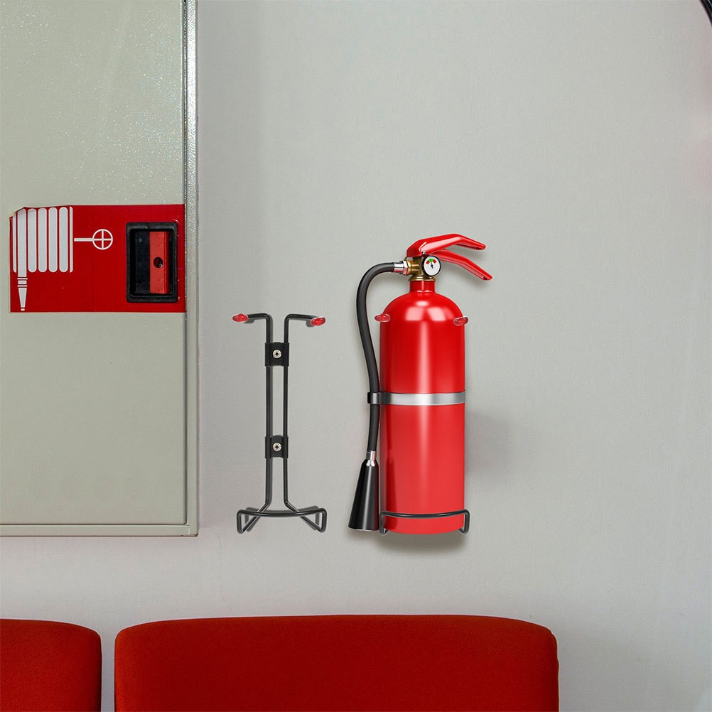 2Pcs Heavy Duty Fire Extinguisher Brackets Steel Wall Mounts for Home Use