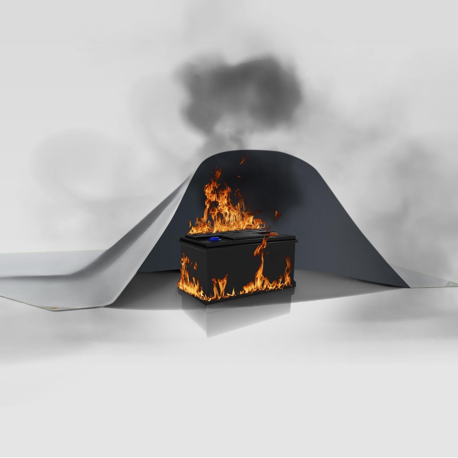 Fireproof Lithium Battery Cover – Fast & Easy Fire Extinguisher Blanket for E-Sc