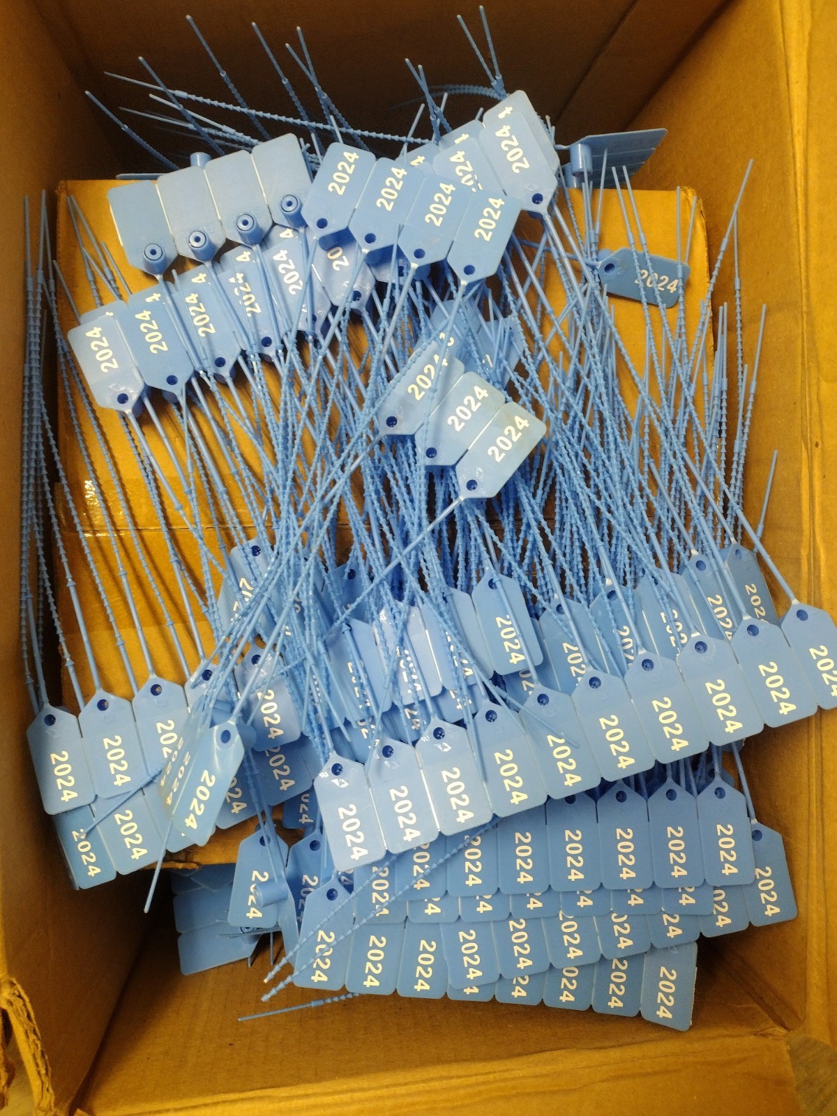 Fire Extinguisher Tamper Flag Seals Wire Lot Of 2,849 Blue 2024/2025