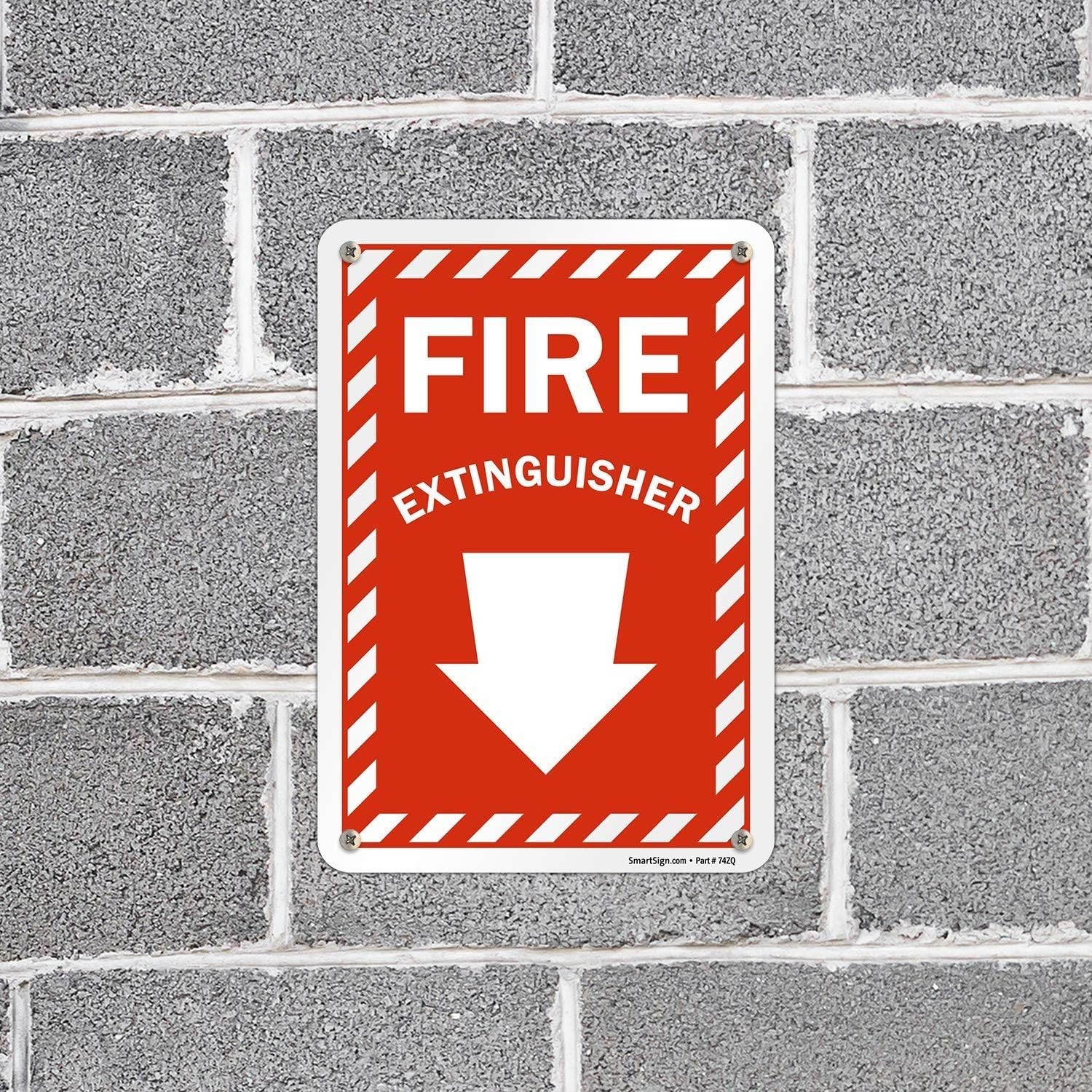 Weather-Resistant 10×7 Fire Extinguisher Sign with Pre-Cleared Mounting Holes