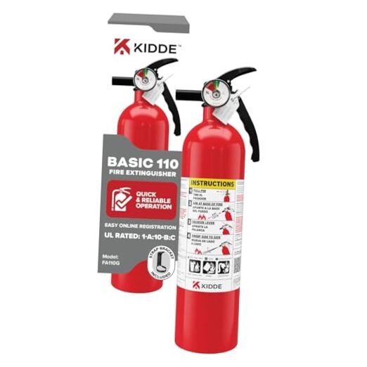 Kidde FA110G Wall Mount Fire Extinguisher – Multi Purpose – 1 Pack