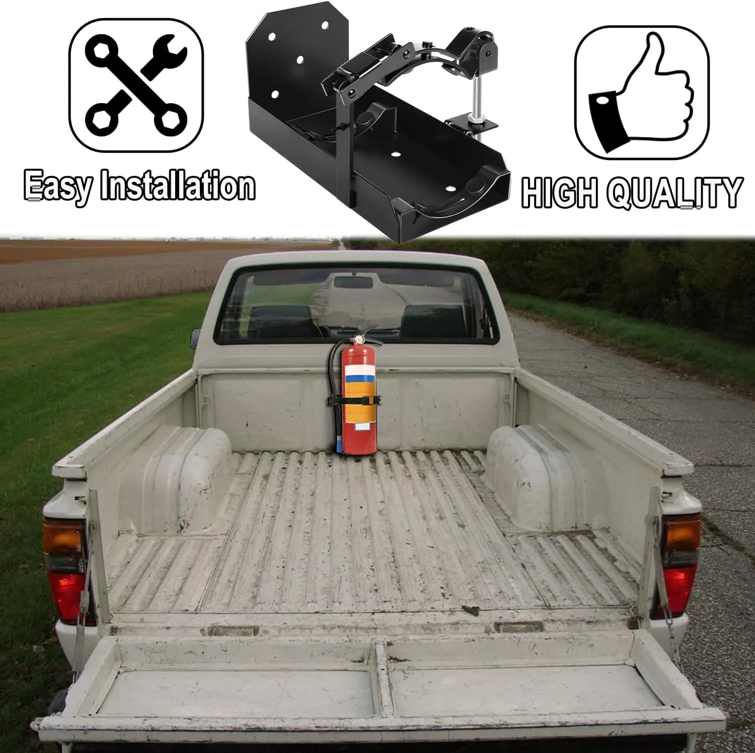 Fire Extinguisher Vehicle Bracket Mount for 10lb Dry and/or 5lb Co2 for 809