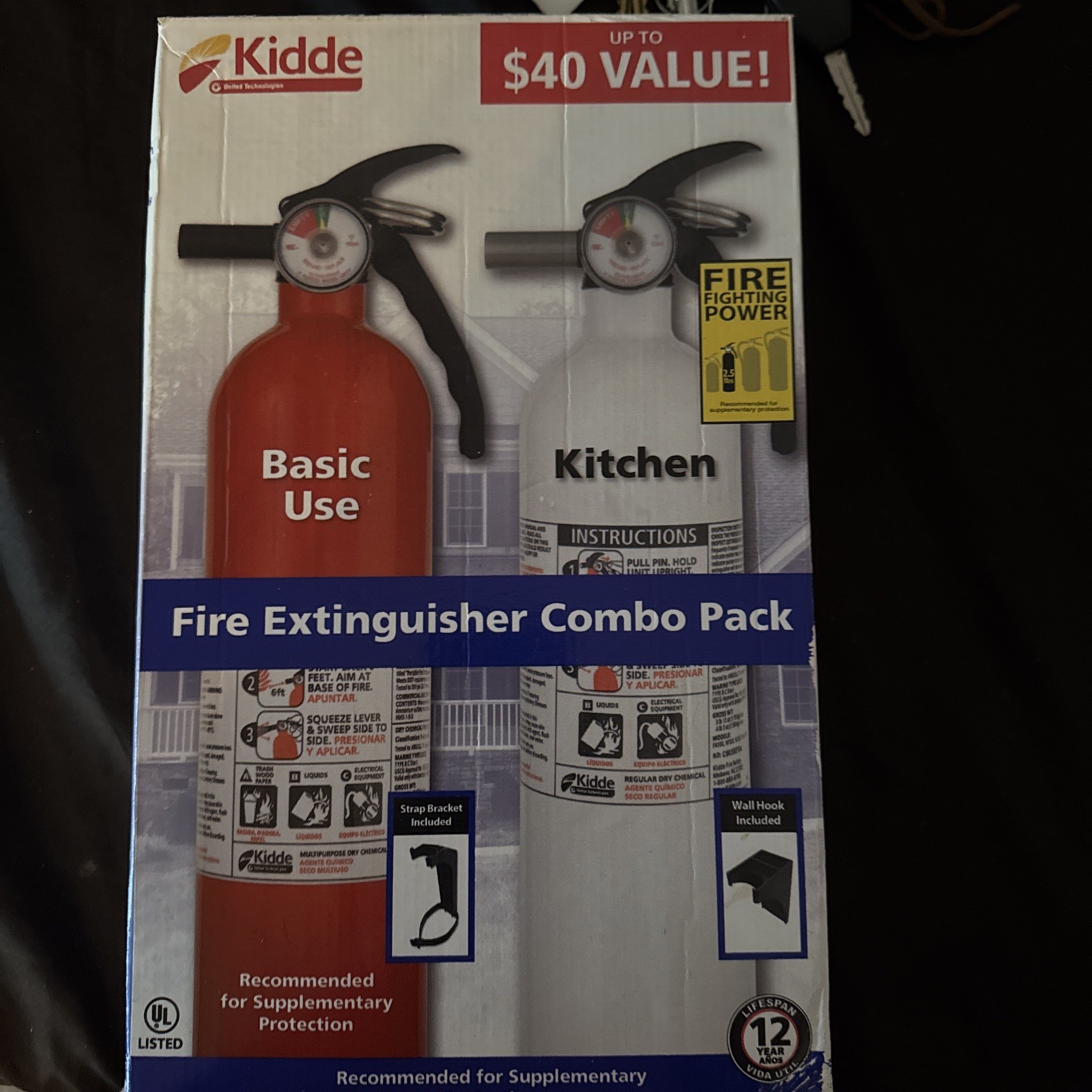 Kidde(2-Pack) 1-A:10-B:C Recreation And 10-B:C Kitchen Fire Extinguisher EXP2034