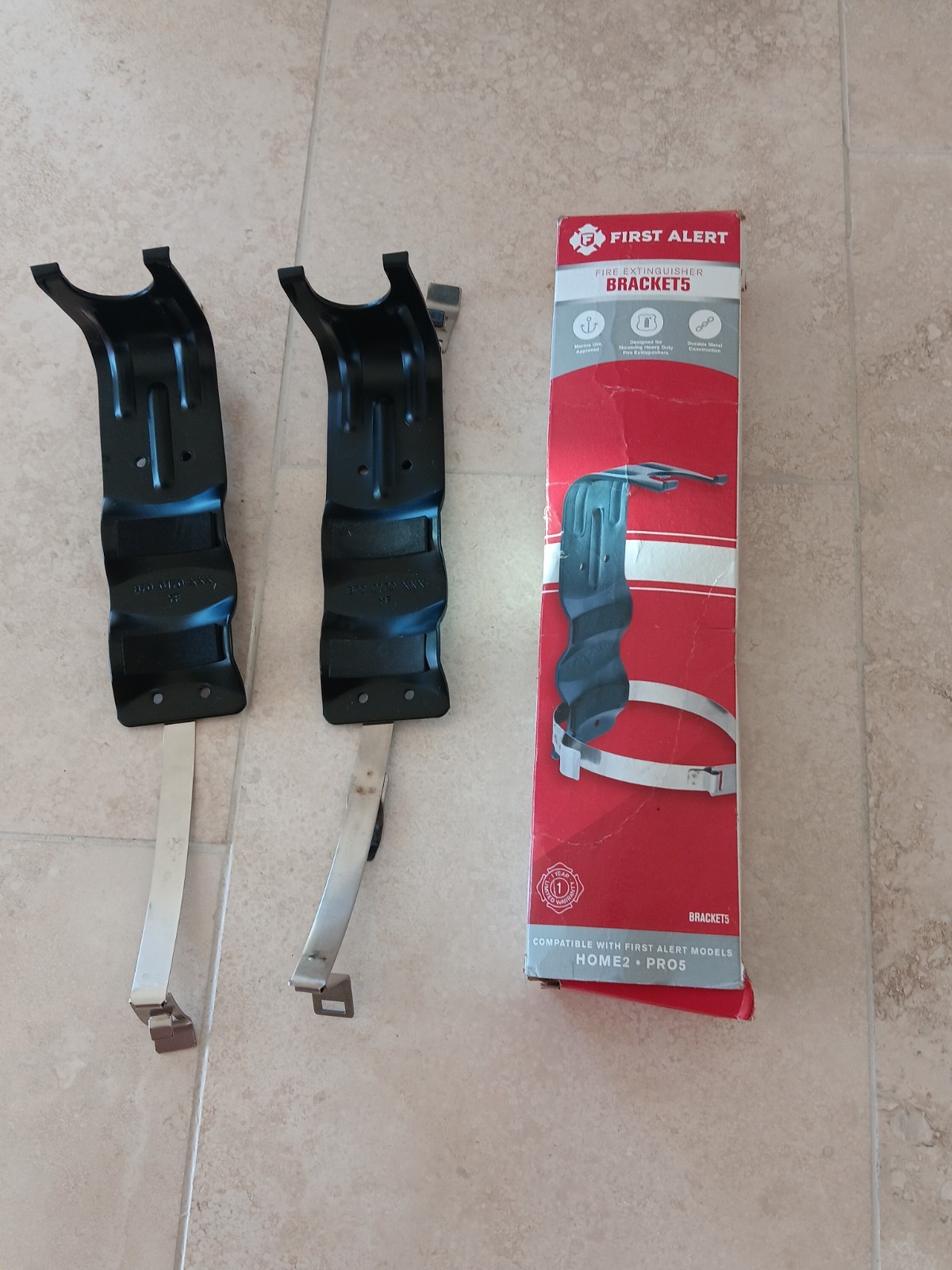 First Alert BRACKET5 Small Fire Extinguisher Mounting Bracket (2 Pack)