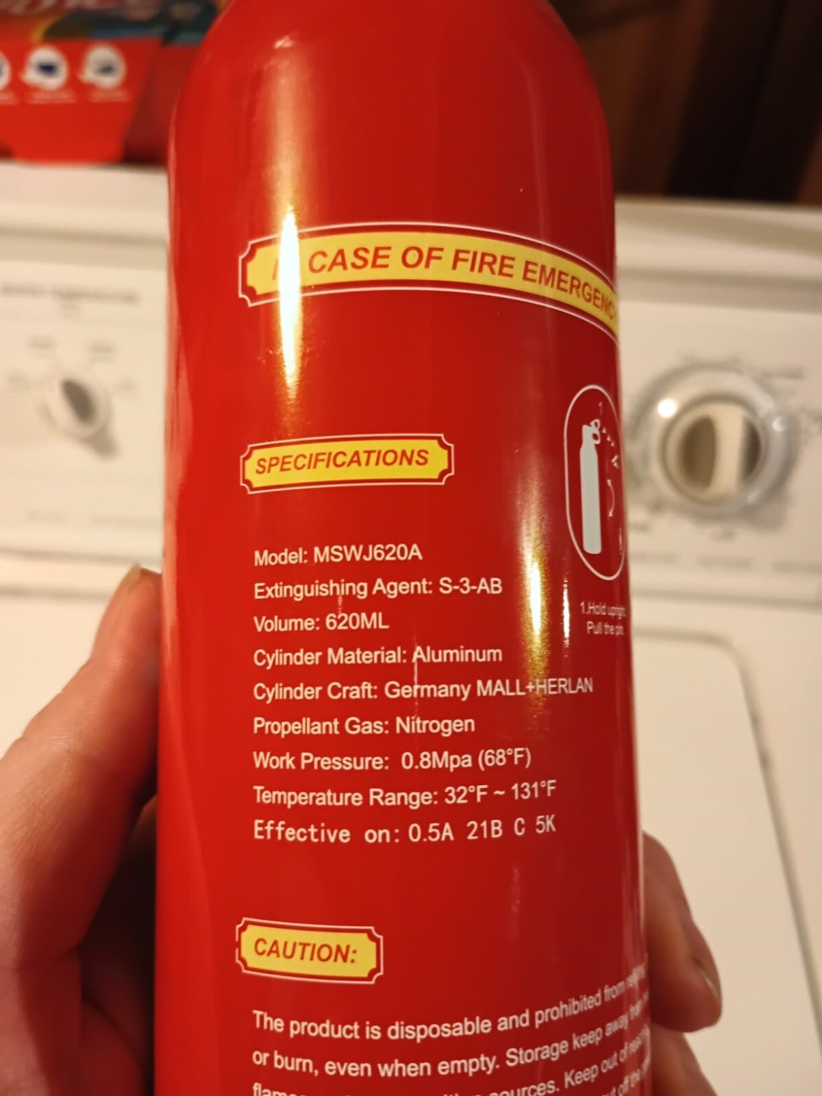 Portable Fire Extinguisher Spray With Bracket For Car Home Kitchen Garage House