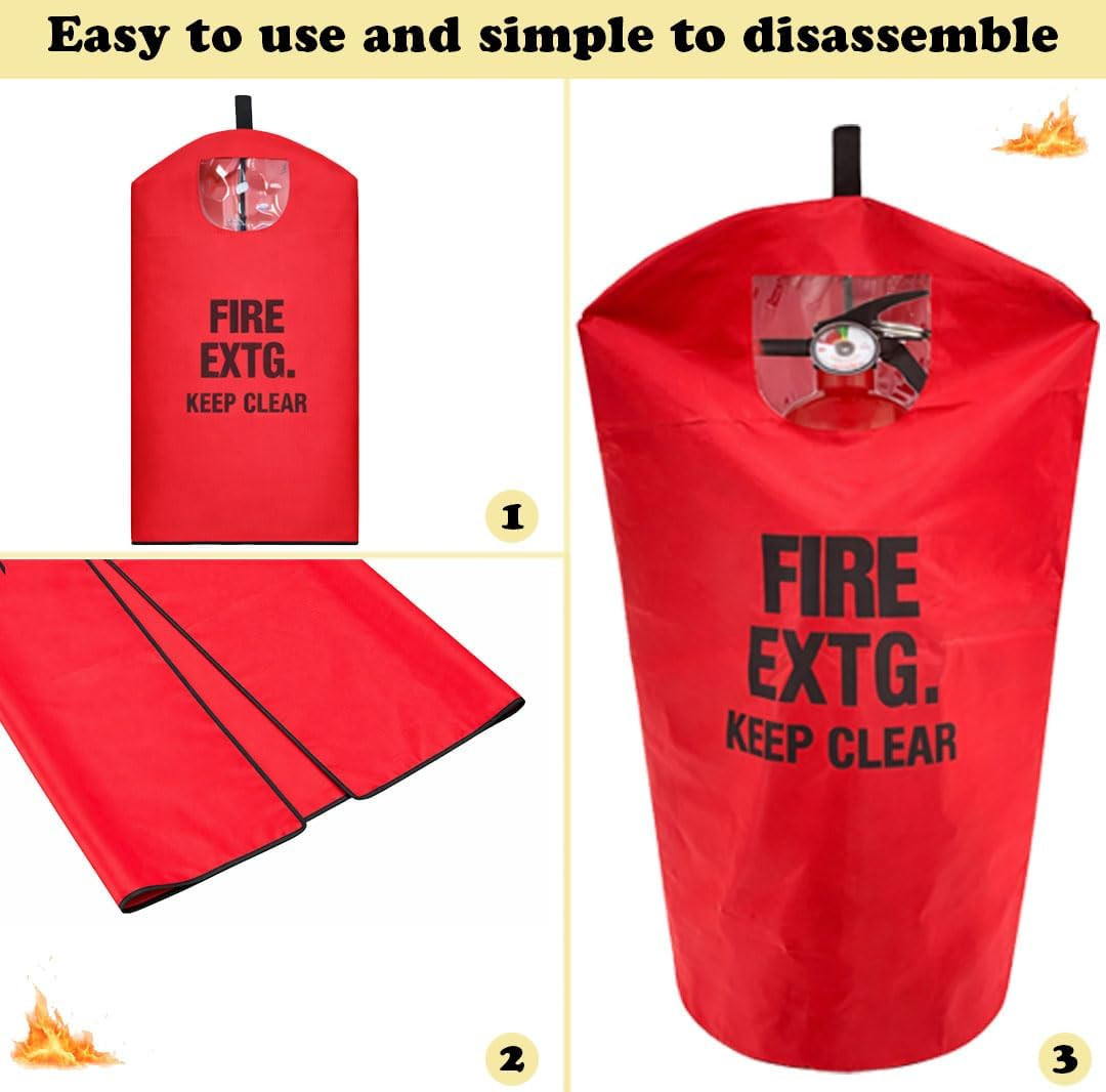 Fire Extinguisher Cover 6-Pack, Fits 13-20 Lb Units, Heavy-Duty Thick Protective