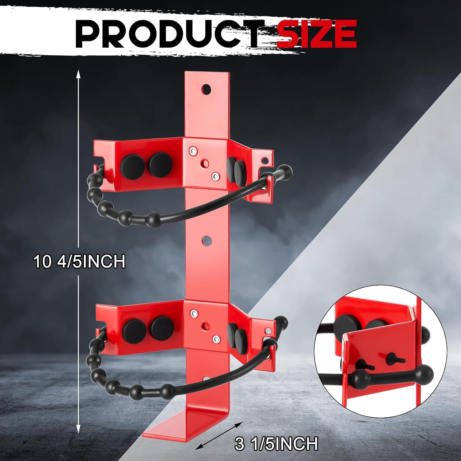 2 Pcs Fire Extinguisher Mount Bracket Adjustable, Supports up to 2.5 and 5Lb, He