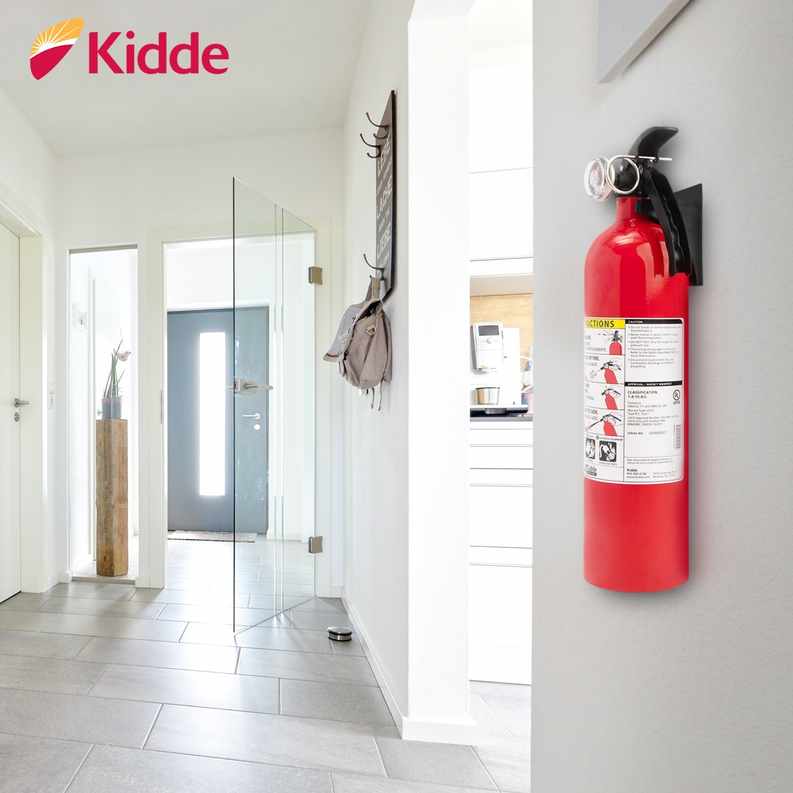 Kidde Multipurpose Home Fire Extinguisher, UL Rated 1-A:10-B:C, Model KD82-110AB