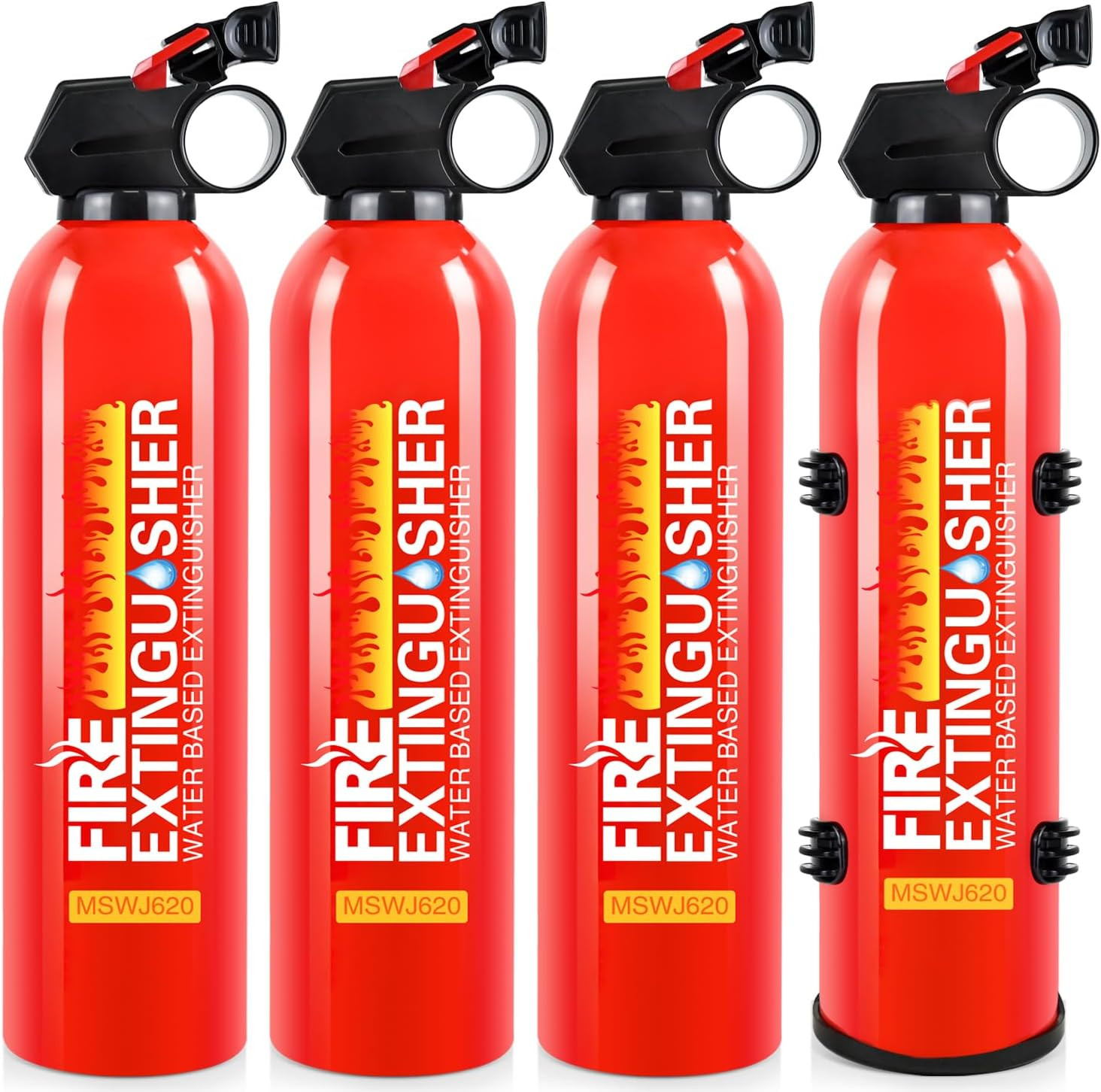 4 Pack Fire Extinguisher for Home with Wall Mount – 620Ml Portable Fire Extingui
