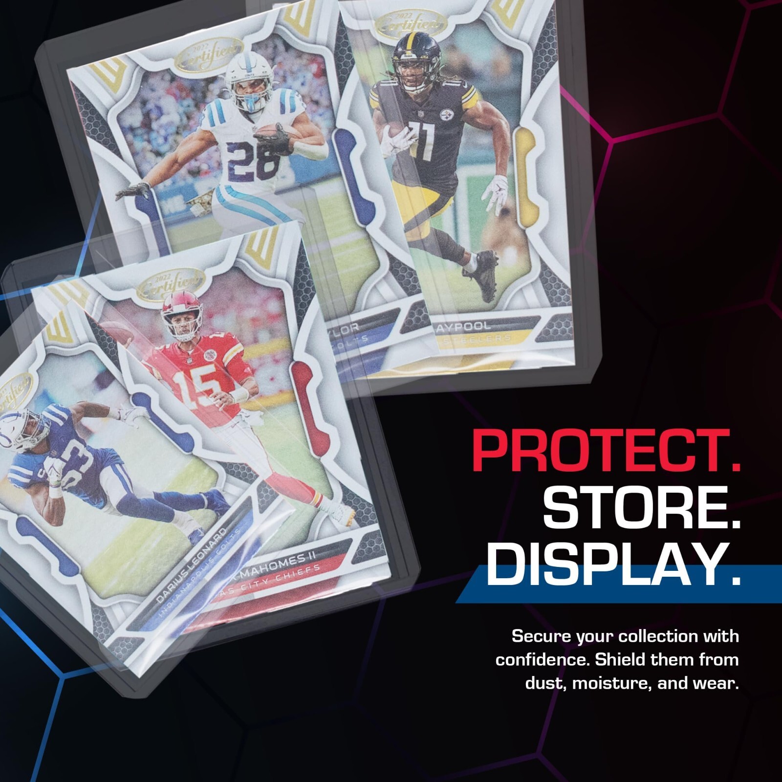 Trading Card Sleeves Hard Plastic Topload Clear Case Holder 200 Baseball Cards