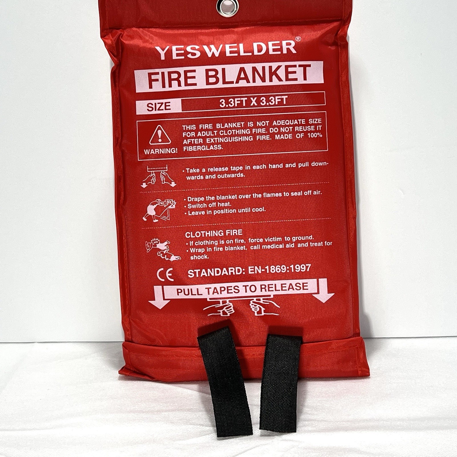 4 PACK FIRE BLANKET Fiberglass Emergency Home Retardant Prepared 39”x39” Fire