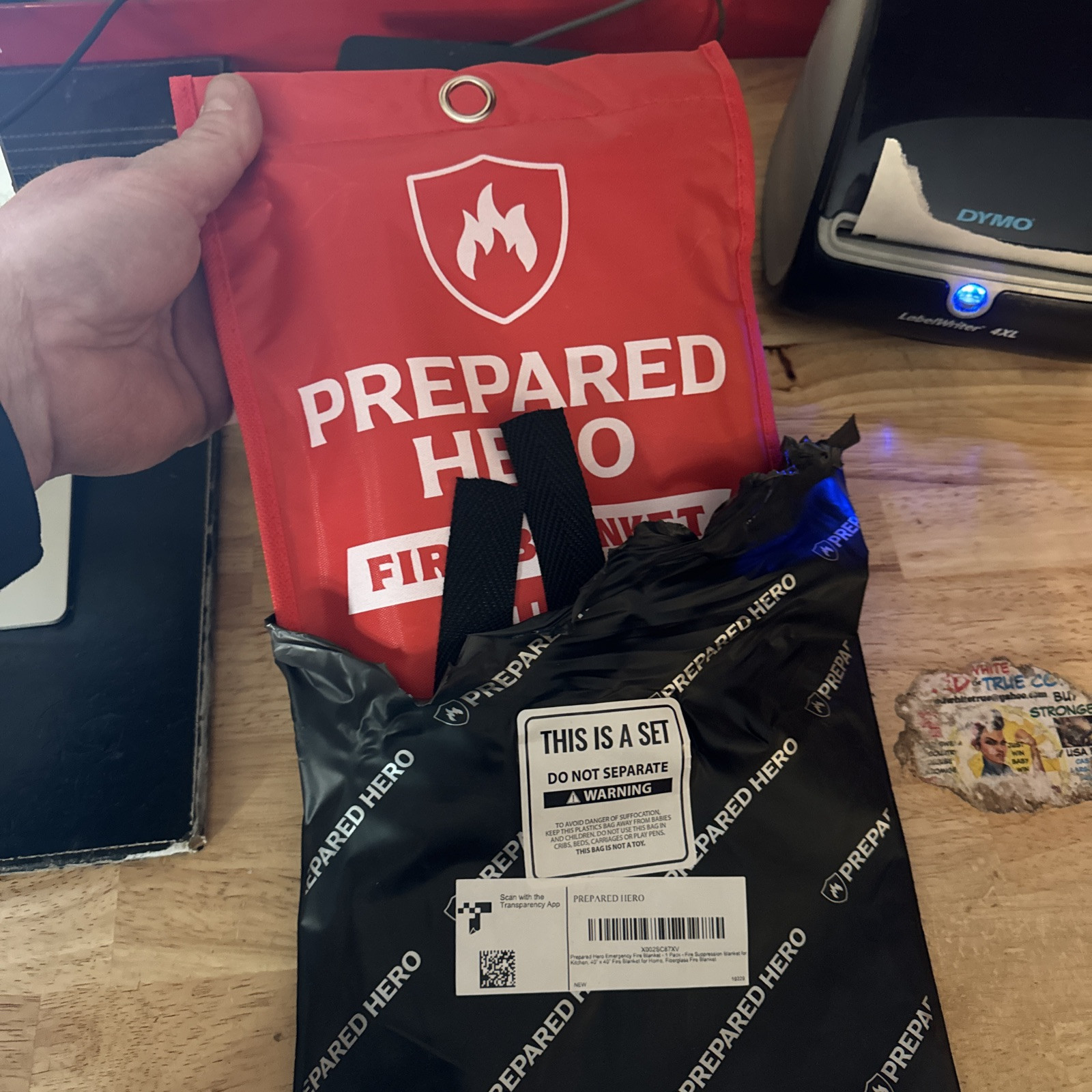 Emergency Fire Blanket Prepare Hero 40×40” Firefighter Rescue Fireproof Car Auto