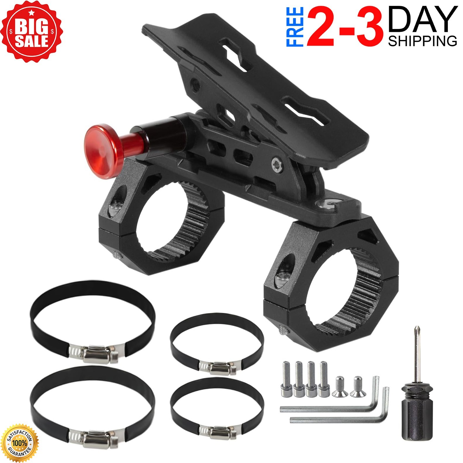 Quick Release UTV Fire Extinguisher Mount Kits Adjustable Roll Bar Fire Bracket