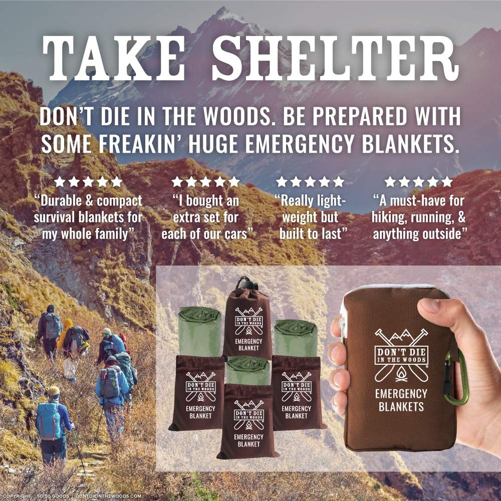 – Freakin’ Huge Emergency Blankets [4-Pack] Extra Large Thermal Mylar Space B…