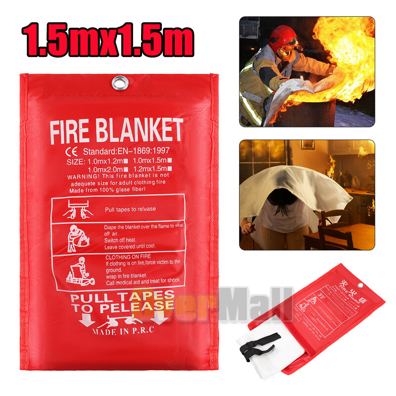 59″X59″ Quick Release Home Office Safety Shelter Large Fire Blanket In Case