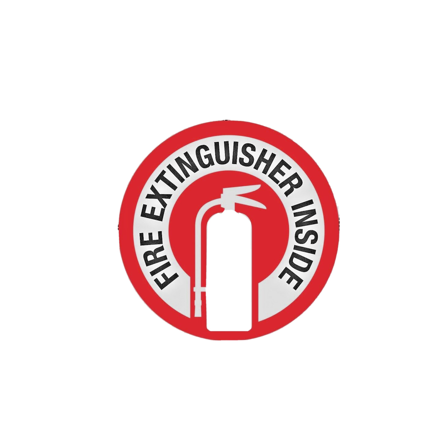 ✅🔥🧯Vinyl Fire Extinguisher Inside Sign Sticker 3″ Round Reflective Label UV