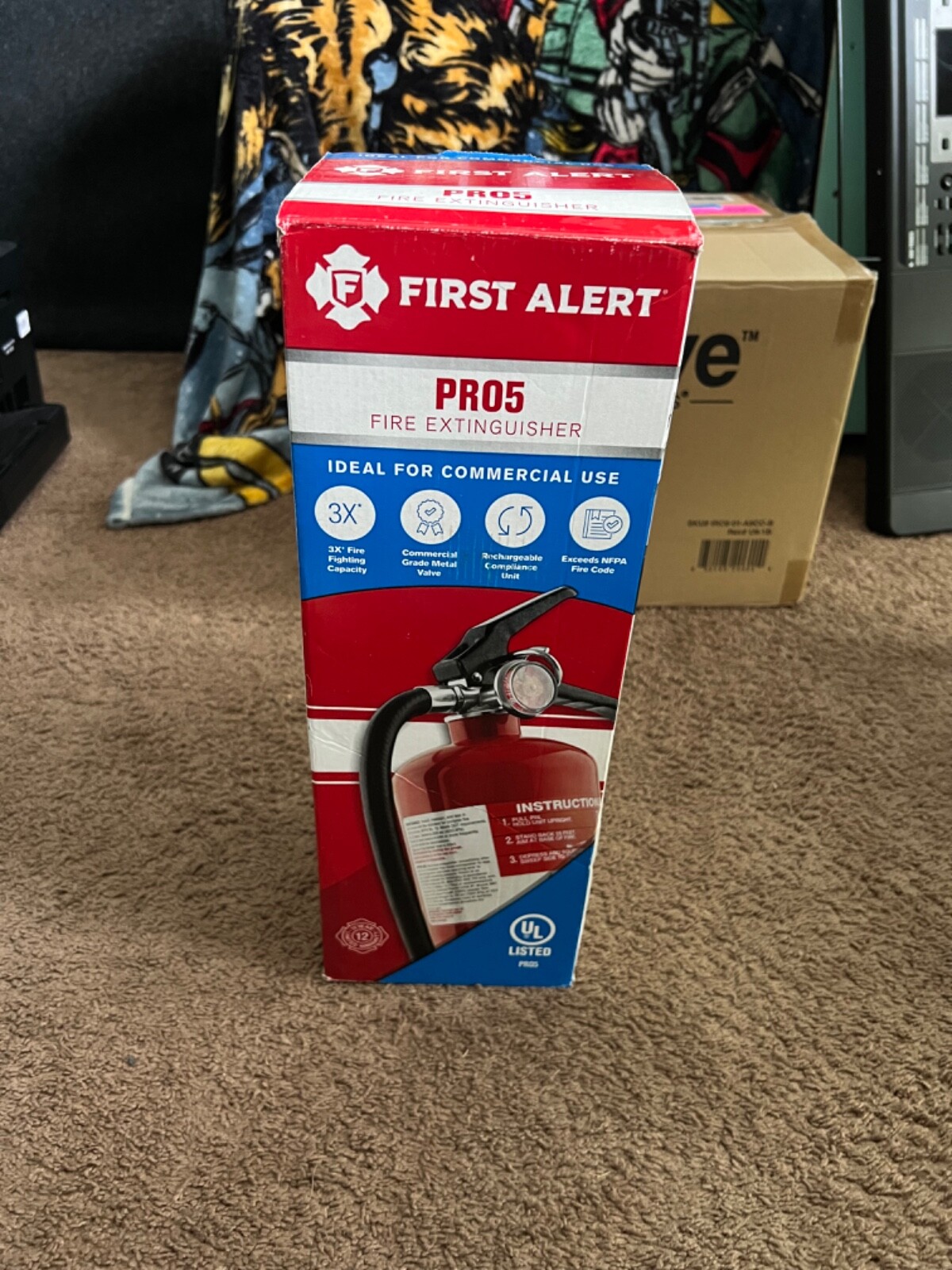 First Alert PRO5 10 lbs Fire Extinguisher UL Rated 3A 40B C Heavy Duty