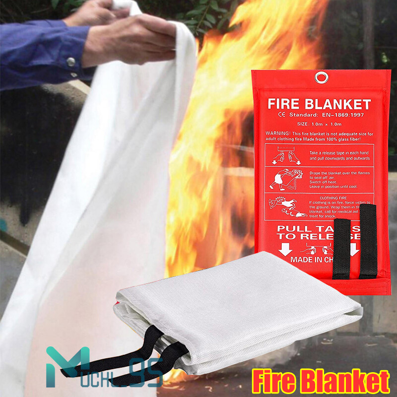 8/4PCS LARGE FIRE BLANKET Fiberglass Emergency Home Retardant Prepared 59”x59”