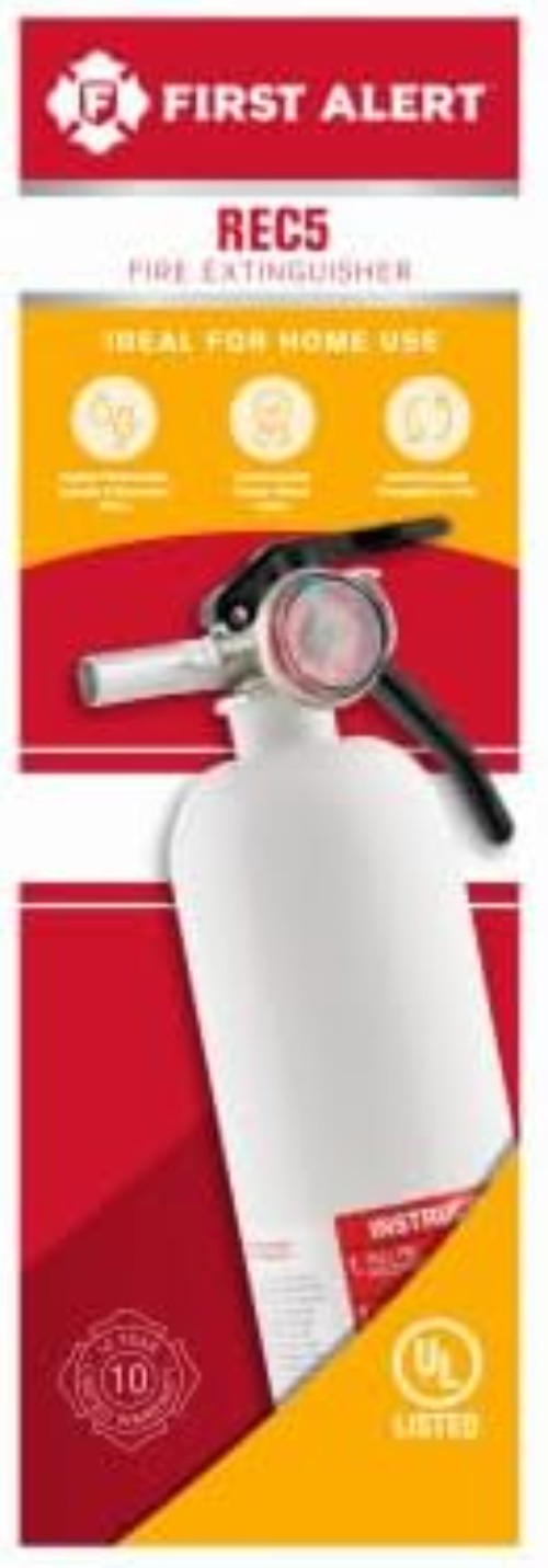 Quick Protection Recreational Fire Extinguisher with Safety Seal, 3.74” Height