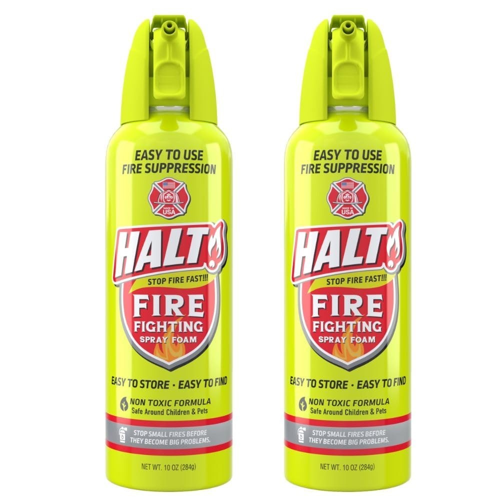 10oz Non-Toxic Fire Safety Spray – PFAS-Free Handheld Suppressor for Home, BBQ,