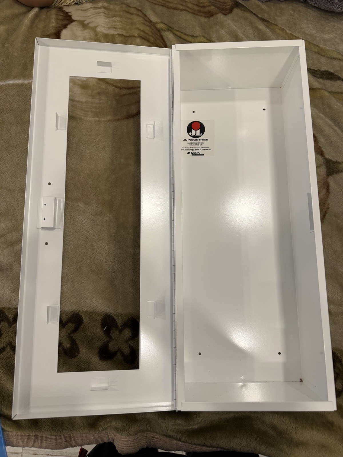 2 JL Industries Recessed Fire Extinguisher Cabinet White Acrylic Window NEW