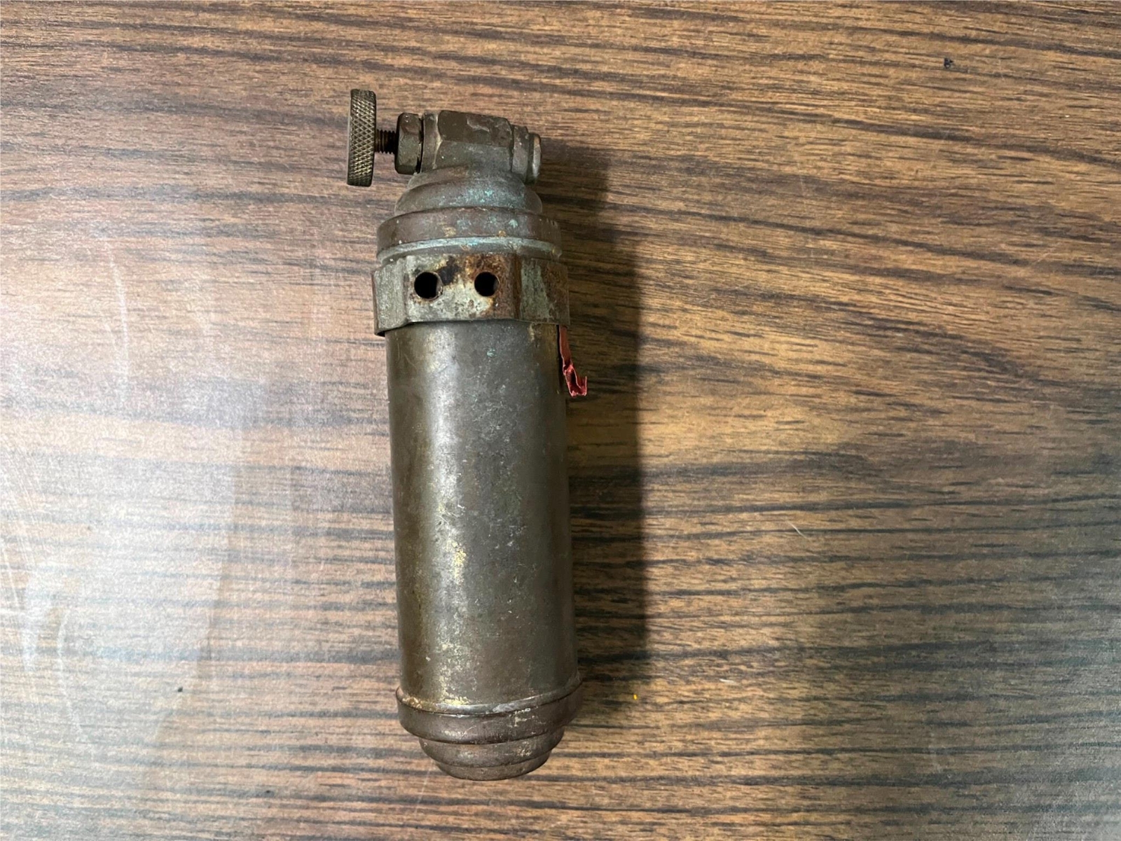 vintage Presto “CB” Mini Motorcycle Brass Fire Extinguisher Made In USA Rare