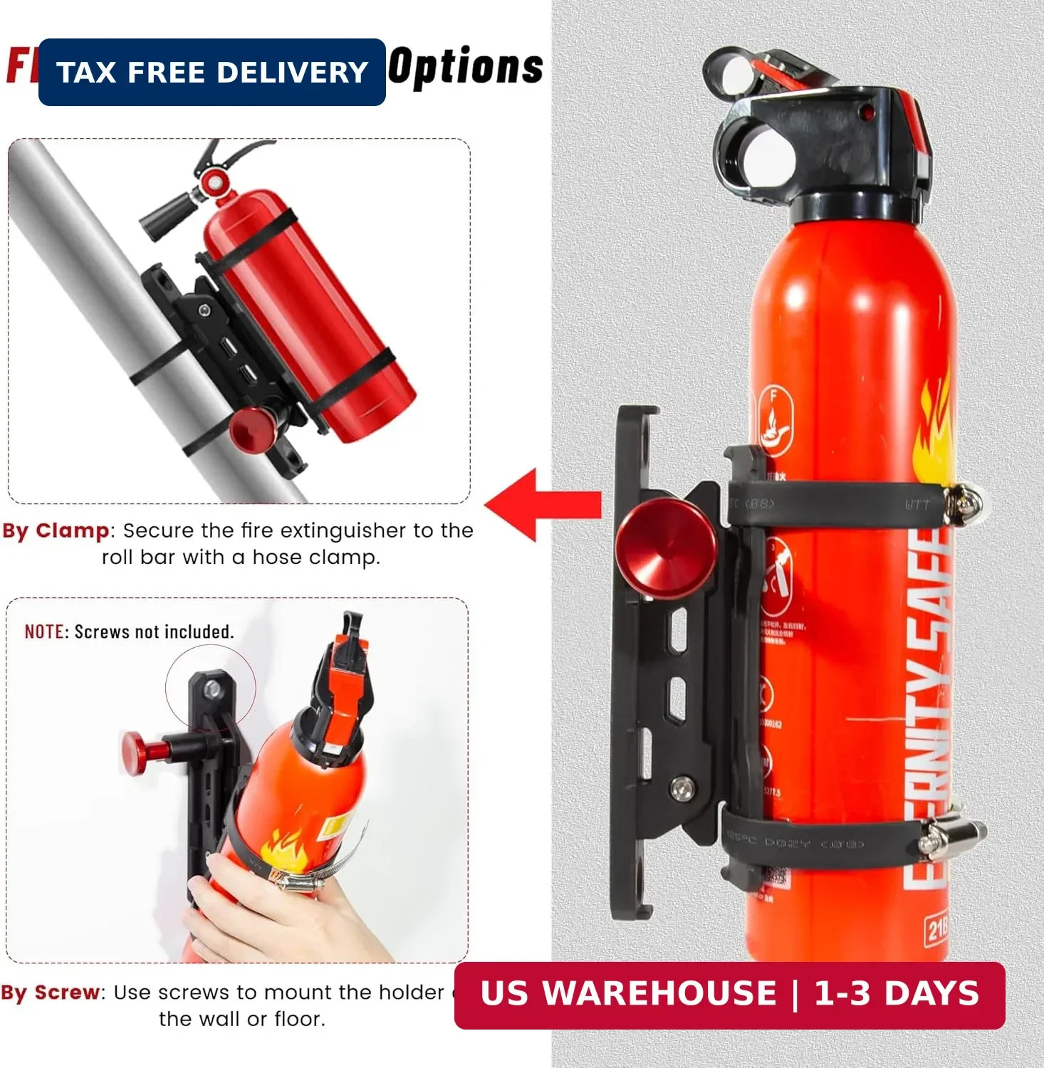 UTV Fire Extinguisher with Mount Kits- Quick Release Roll Bar Fire Extinguisher