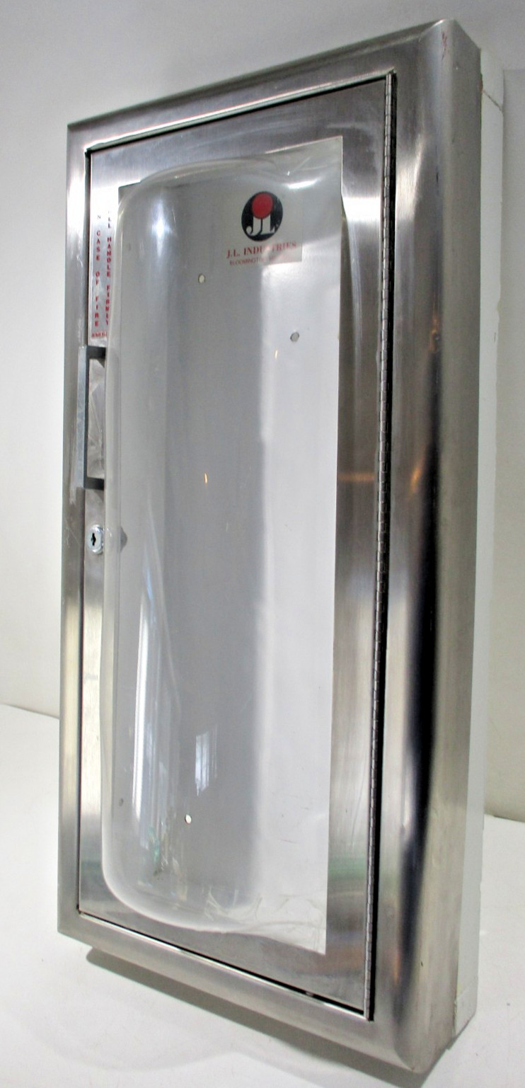 JL Industries Wall-Mounted Commercial Fire Extinguisher Cabinet Stainless