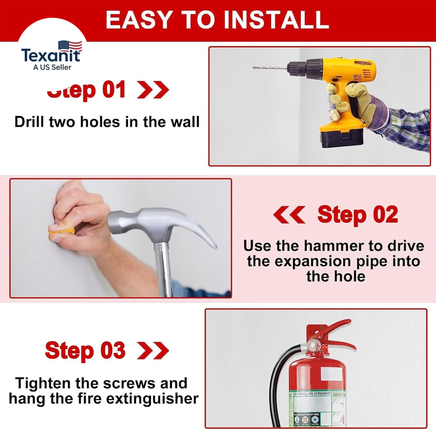 Universal Fire Extinguisher Bracket, Fire Extinguisher Mounts & Brackets (L Hook
